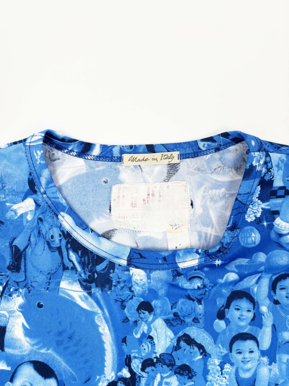 Jean Paul Gaultier 90s propaganda print top — JAMES VELORIA